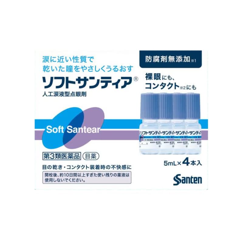 소프트 산티어 인공눈물 안약 5mL × 4병