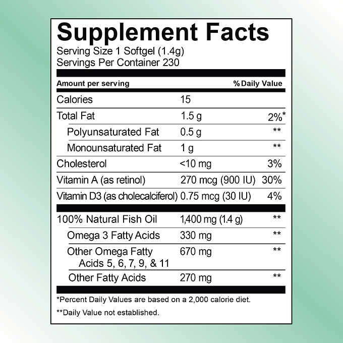 코스트코 커클랜드 와일드 알래스카 피쉬오일 1400mg 230정