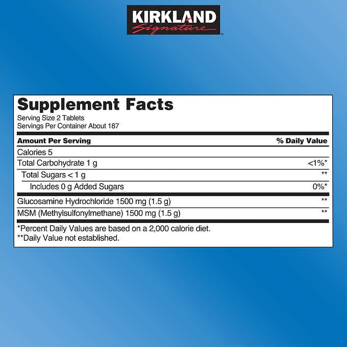 코스트코 커클랜드 글루코사민 1500mg MSM 375정