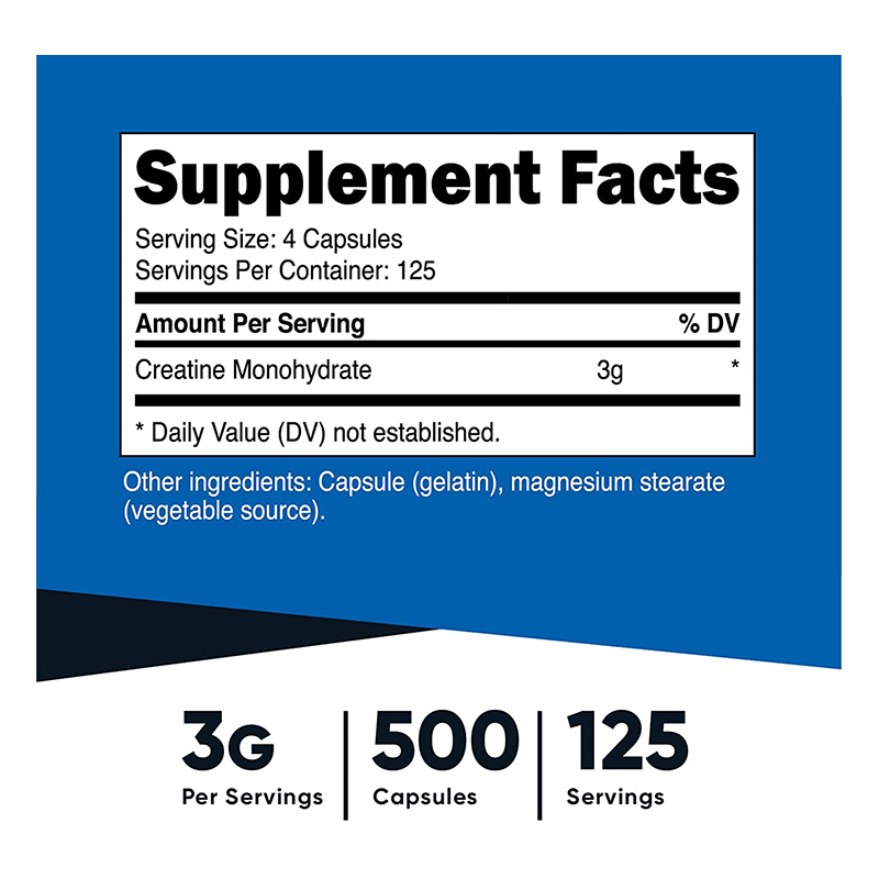 뉴트리코스트 크레아틴 모노하이드레이트 파우더 500정