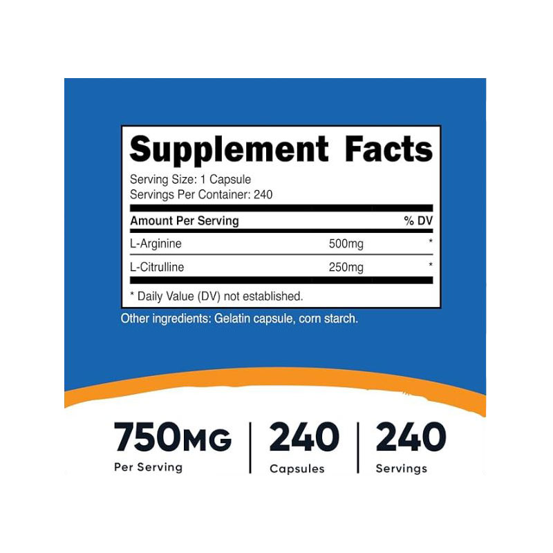 뉴트리코스트 L-아르기닌 L-시트룰린 컴플렉스 750mg 240정