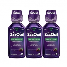 빅스 ZzzQuil 수면 보조제 리퀴드 12oz 3팩